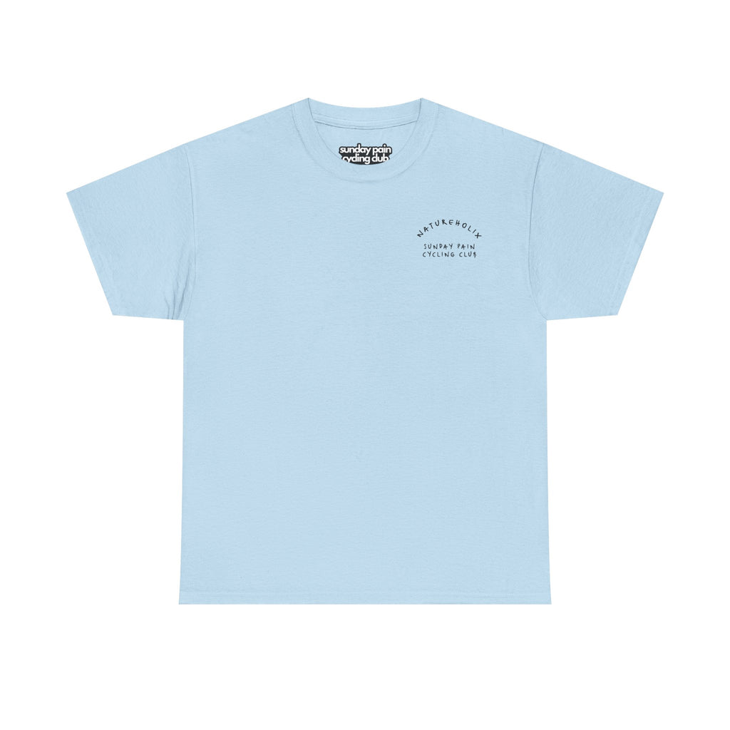 Natureholix Fine Tip T-Shirt Weiß – Cycling Shirt Herren – Schriftzug Detail