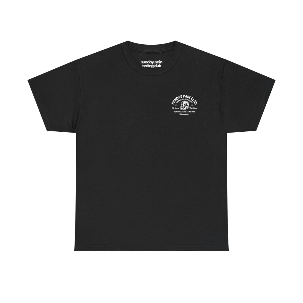 Sunday Pain Club T-Shirt Schwarz – Natureholix Cycling Shirt Herren – Frontansicht