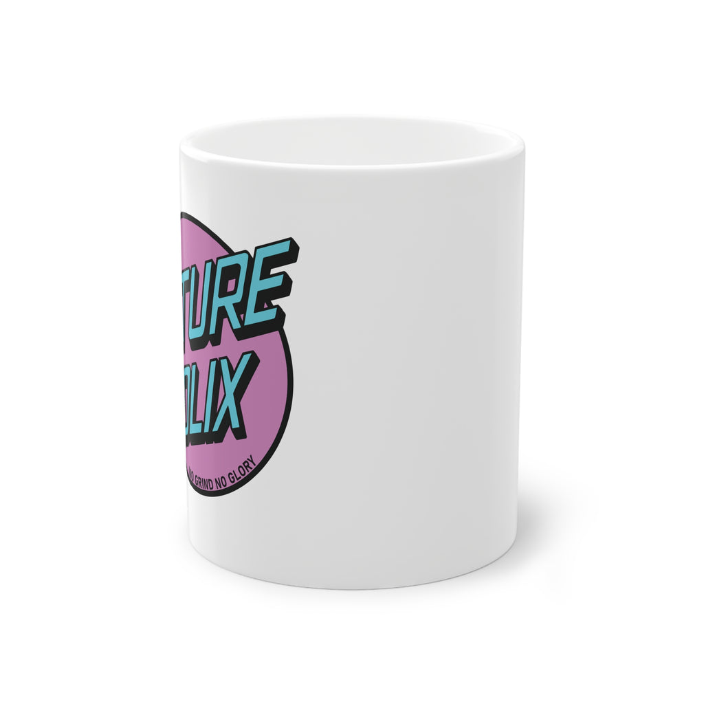 Natureholix Retro 90s Kaffeebecher – Cycling Mug Radsport Geschenk – Detailansicht des Prints