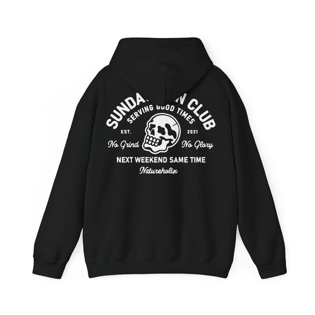 Sunday Pain Club Hoodie – Cycling Pullover Herren Natureholix – Schriftzug Detail