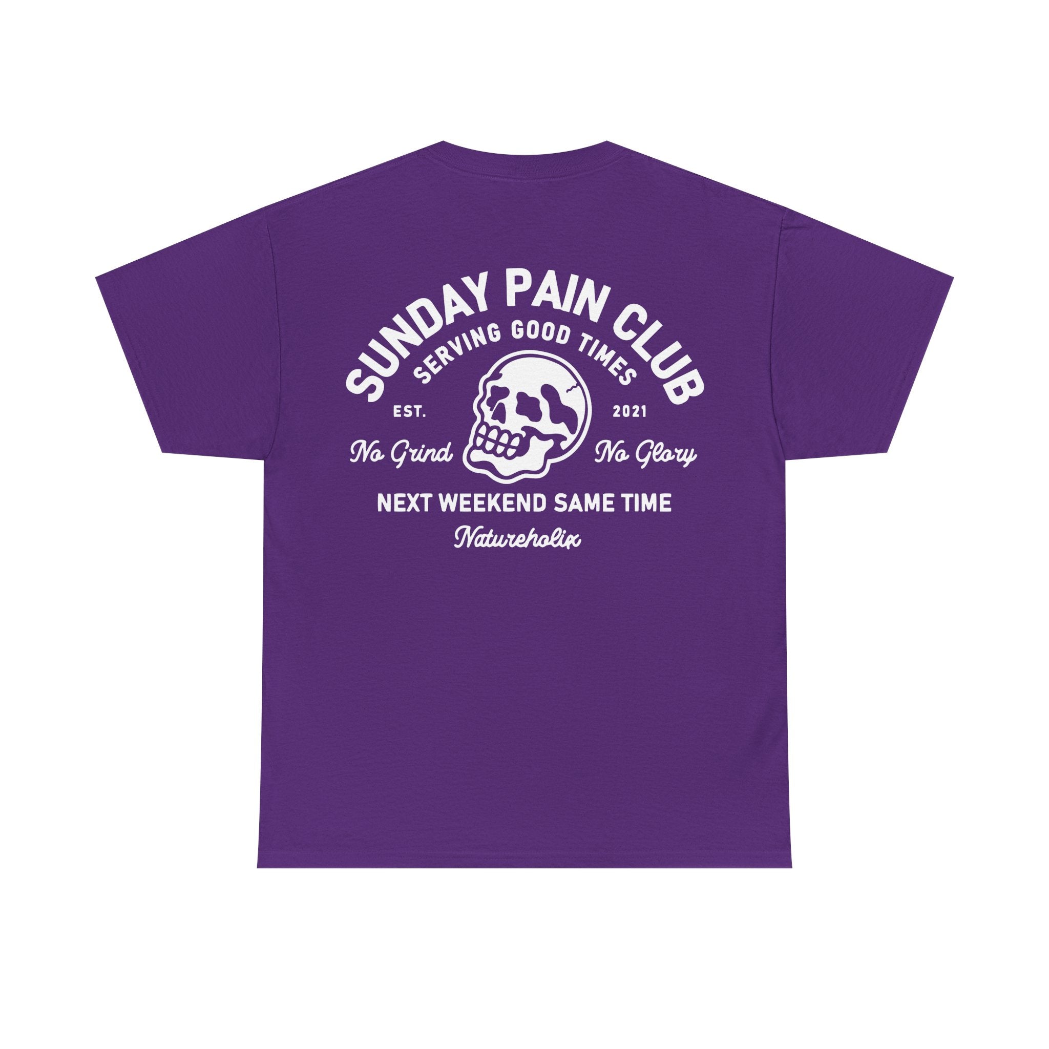 Sunday Pain Club T-Shirt Schwarz – Natureholix Cycling Shirt Herren – Print Close-up
