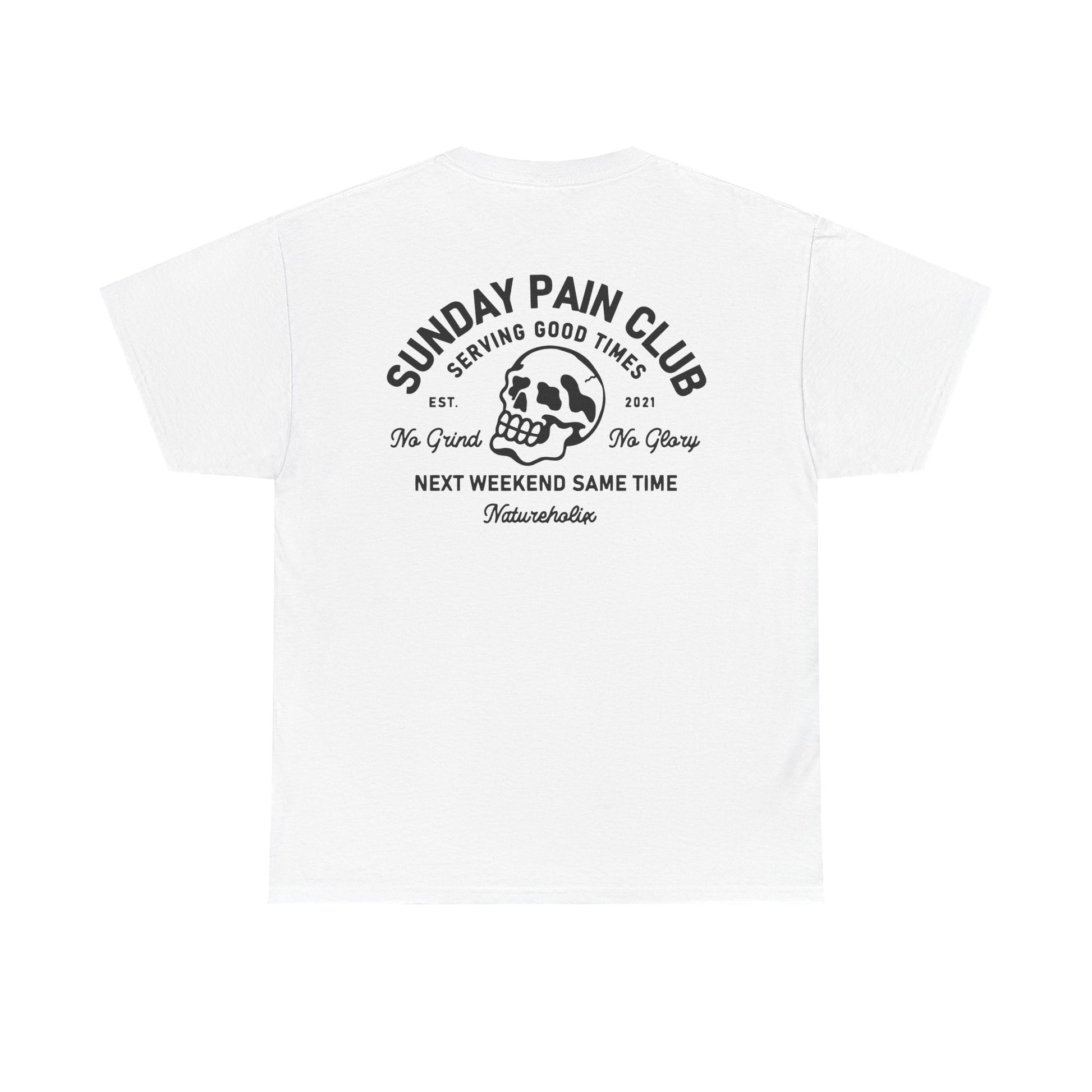 Natureholix_Sunday_Pain_Cycling_Club_White_Shirt back 